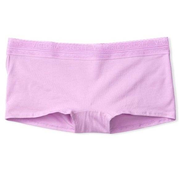 VS S Cotton Boyshorts Light Lilac Purple NWT Logo Wa… - Picture 7 of 9